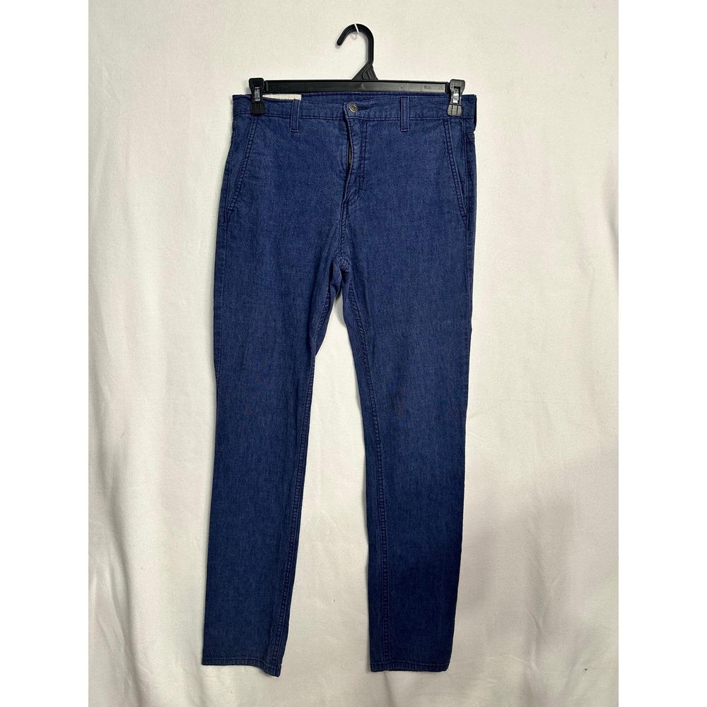 Levis‎ Mens Slim Fit Blue Textured Trousers Pants 31x32 511 Style Zip Fly